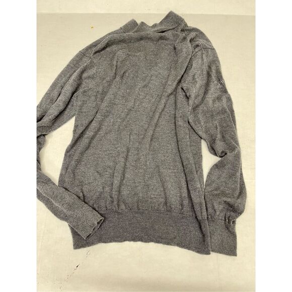 Peter Millar Mens Gray‎ Long Sleeve 1/4 Zip Pullover Sweater Size L A53 - Picture 6 of 7